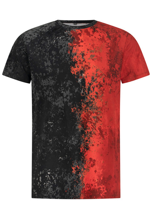 Red and Black Short Sleeve T-shirt