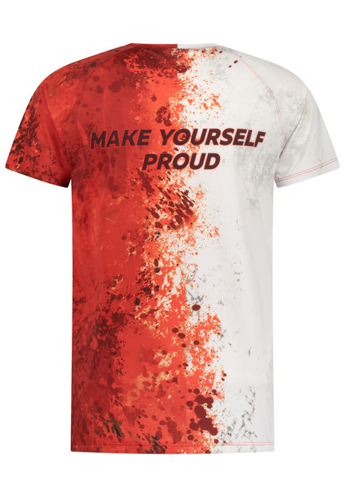 Red and White Short Sleeve T-shirt