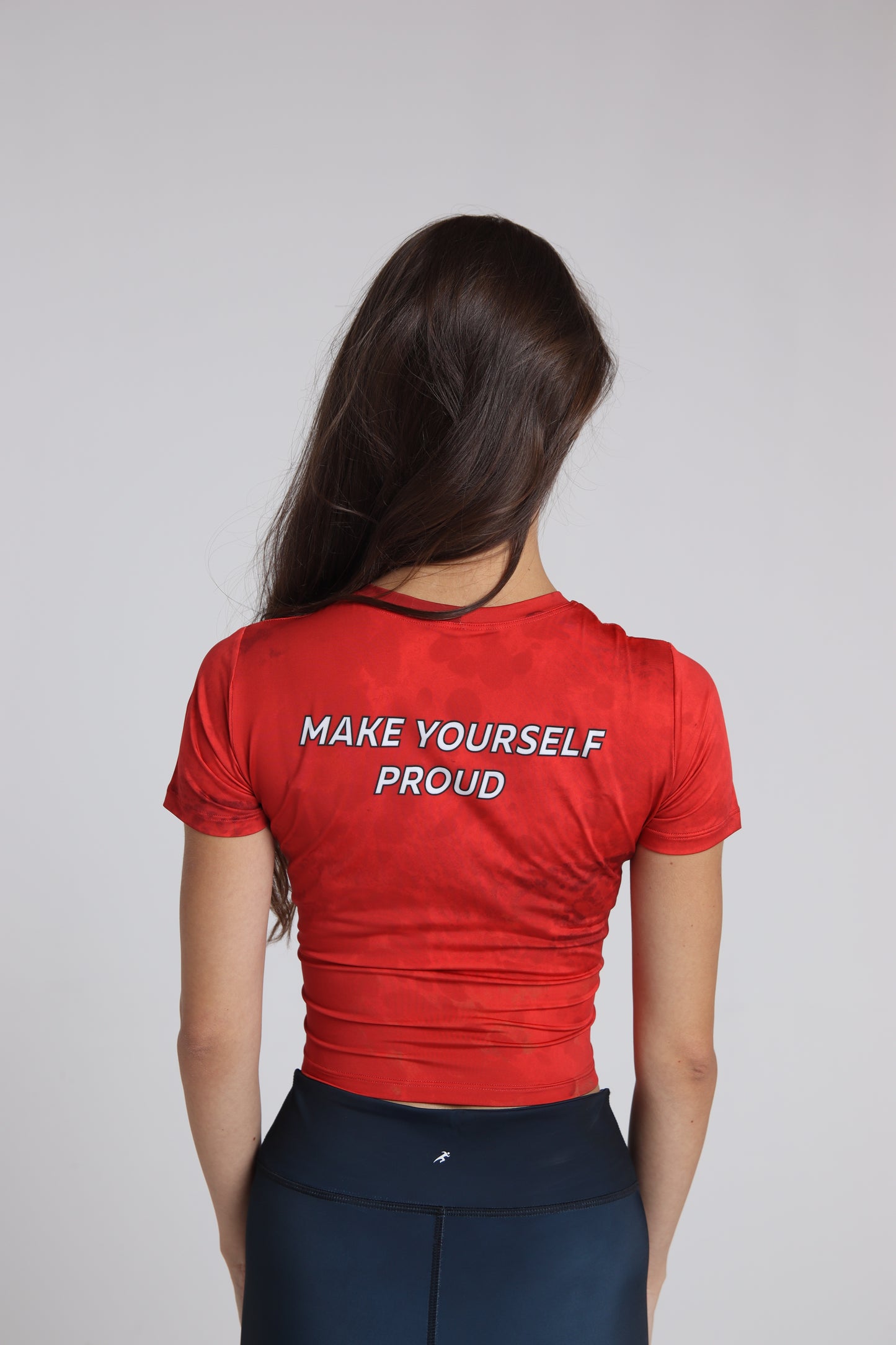 Red Cropped Sport Tee