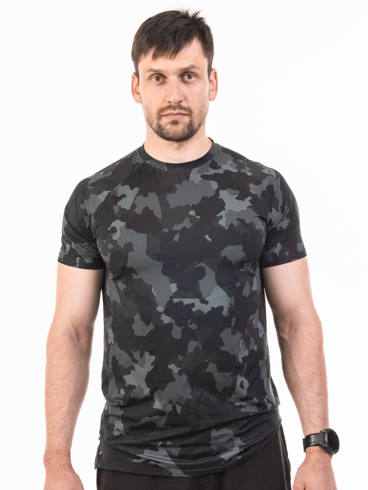 Black Camouflage Short Sleeve T-shirt
